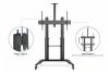 Digitus Stojak mobilny pojedynczy z półką i uchwytem na kamerę, 1xLCD max. 120 max. 140kg, VESA max. 1000x600